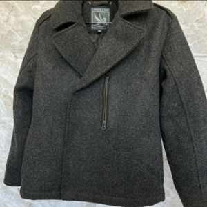 Wool Peacoat Charcoal, New without Tags, Mens Size Small
